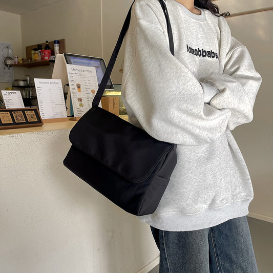 Style Simple Pure Color Artistic Preppy Bags