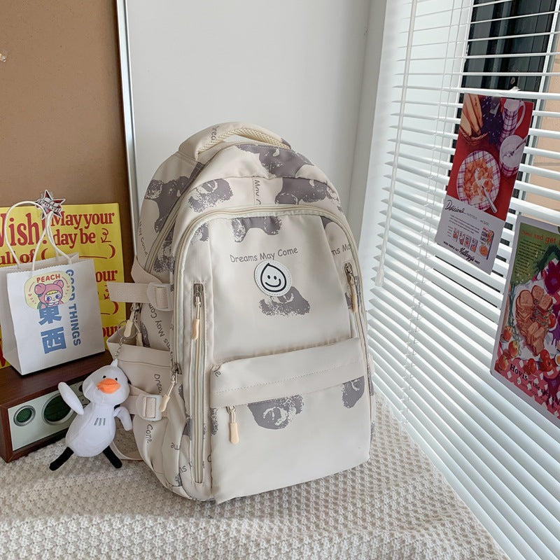 Style College Female Nylon Junior High Backpacks