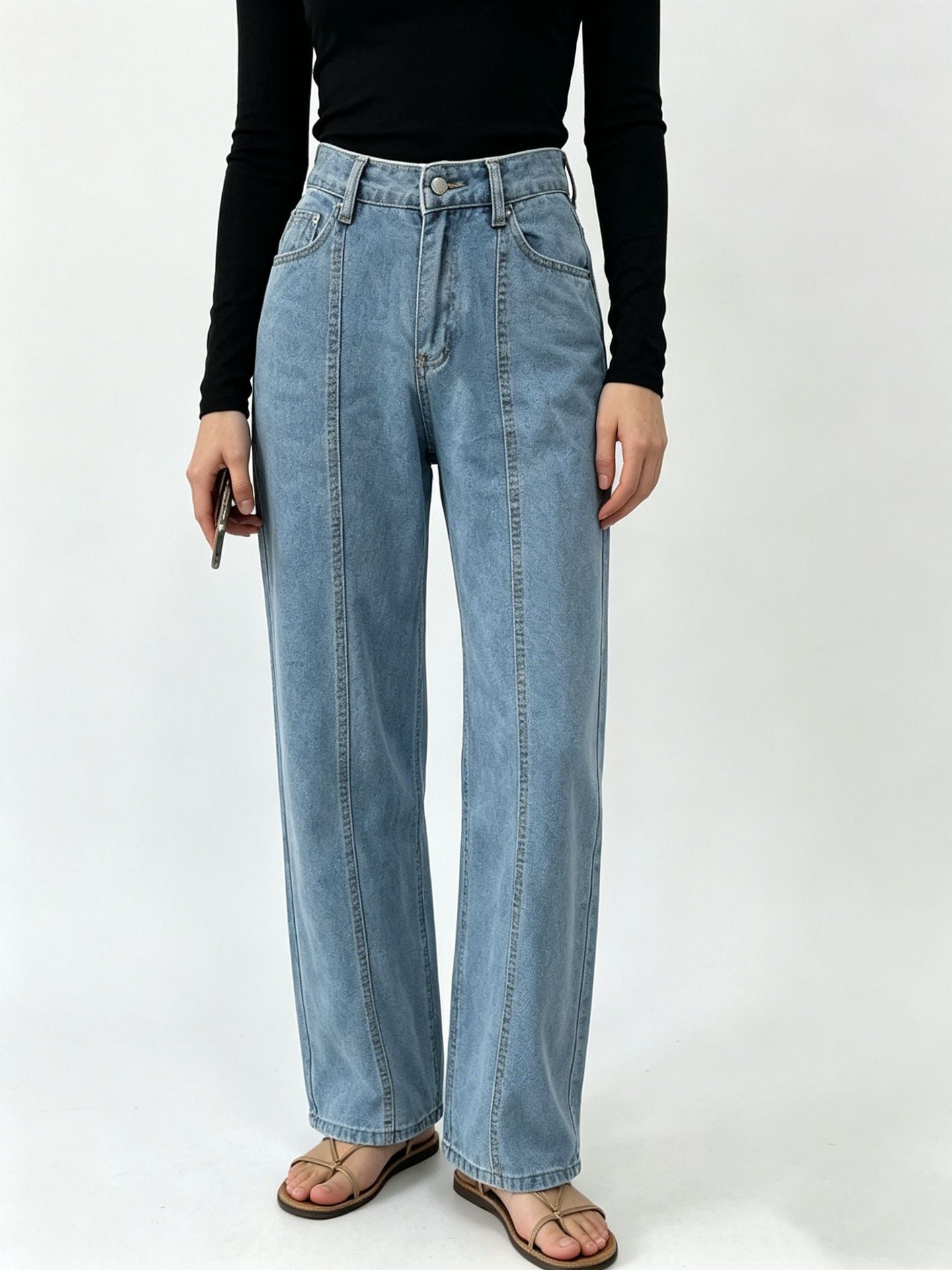 Durable Women's Source Casual Straight Personality Jeans