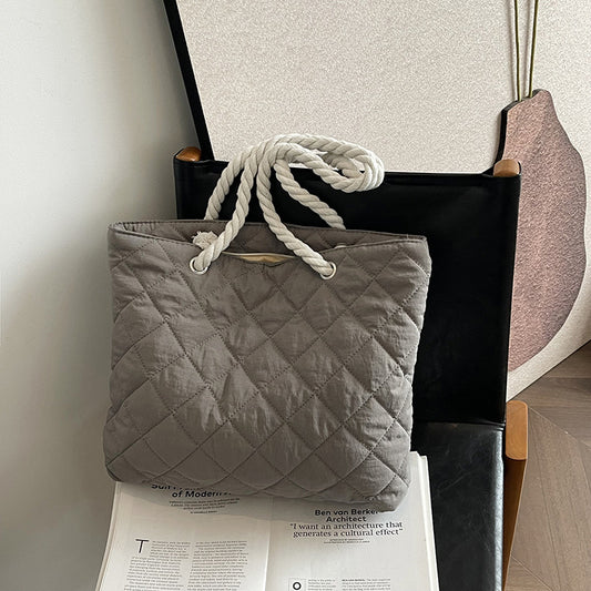 Simple Large Capacity Nylon Fashion Diamond Shoulder Bags