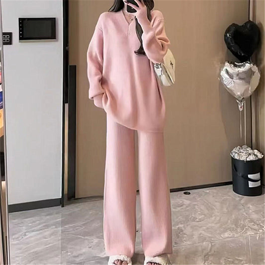 Style Pullover Wide Leg Casual Fashion Suits