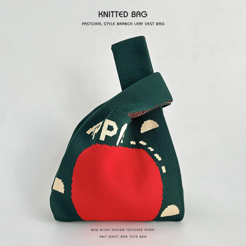 Summer Dopamine Fruit Female Knitted Hand Handbags