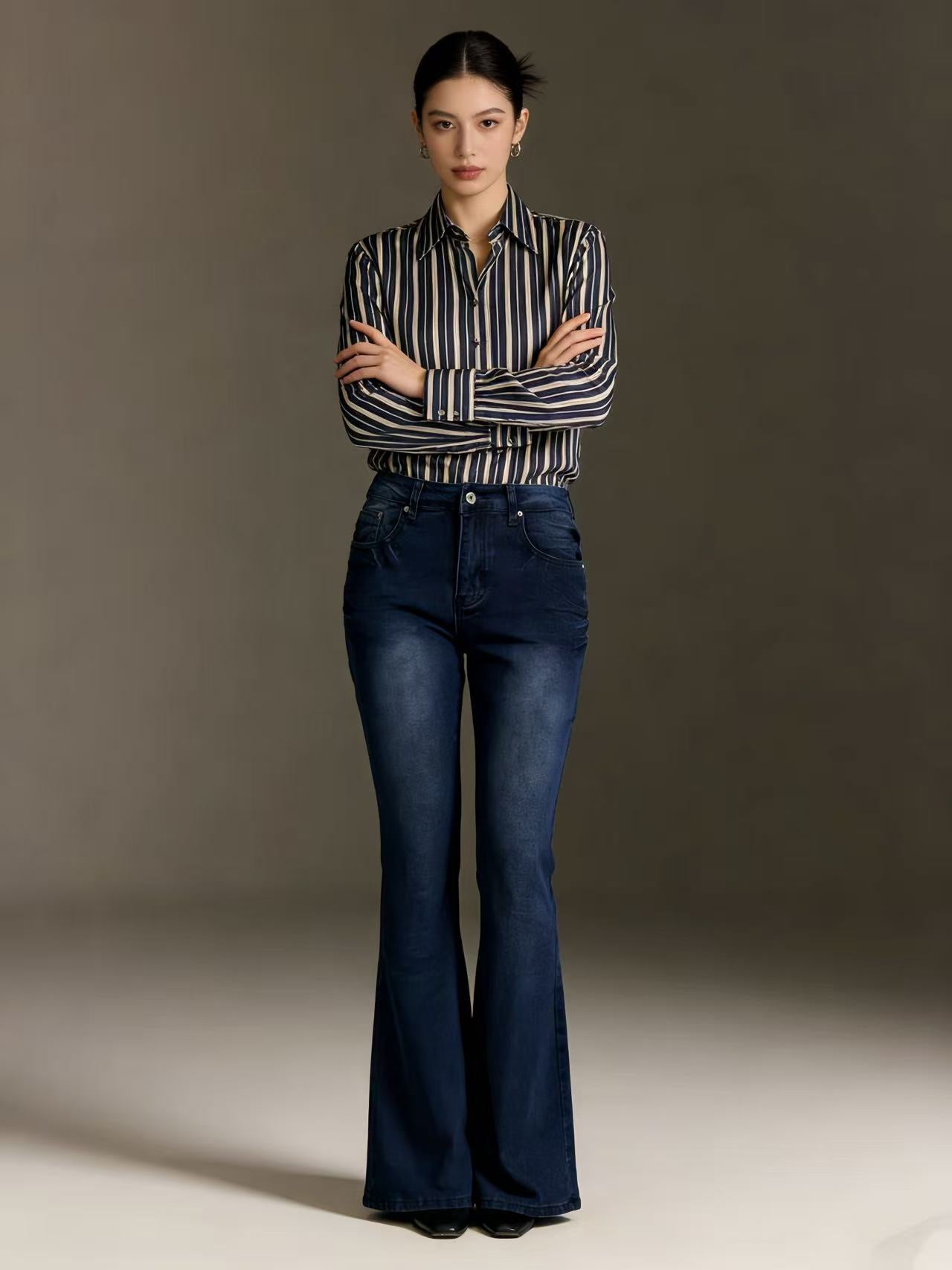 Women's Retro Skinny Hot Slimming Versatile Trousers Jeans