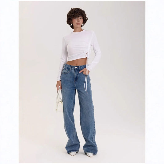 Women's Durable Popular Glamorous Russian Autumn Jeans