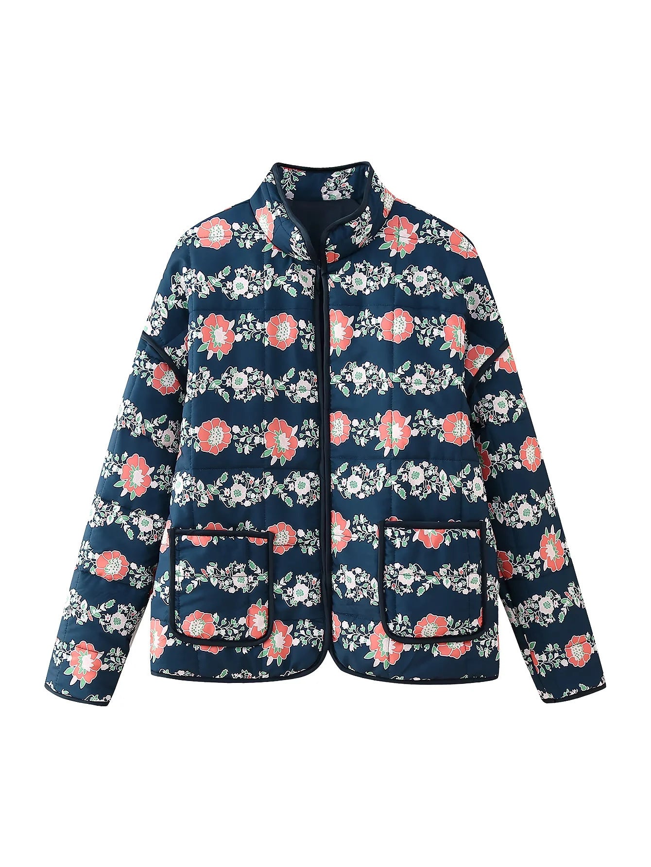 Women's Pretty French Retro Pattern Print Coats
