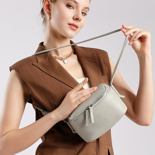 Women's Genuine Leather Box Simple Soft Crossbody Bags