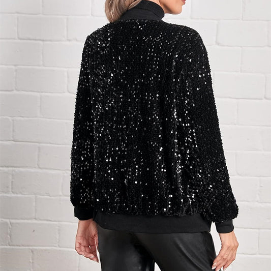 Women's Popular Fashion Elegant Sequins Casual Jackets