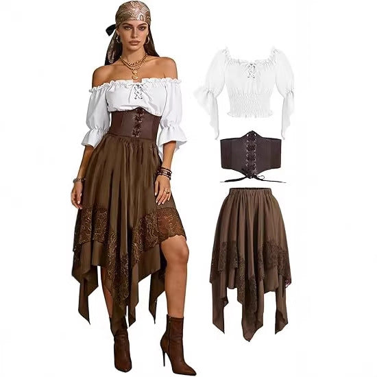 Large Halloween Renaissance Pointed Asymmetric Fairy Dress