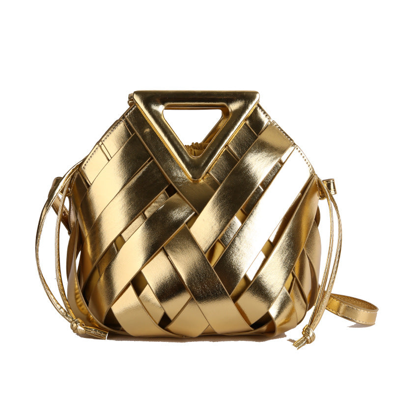 Women's High-grade Hand-woven Soft Leather Vegetable Basket Crossbody Bags