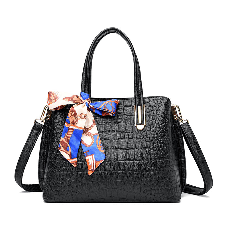 For Mom Fashionable Crocodile Pattern Large Handbags