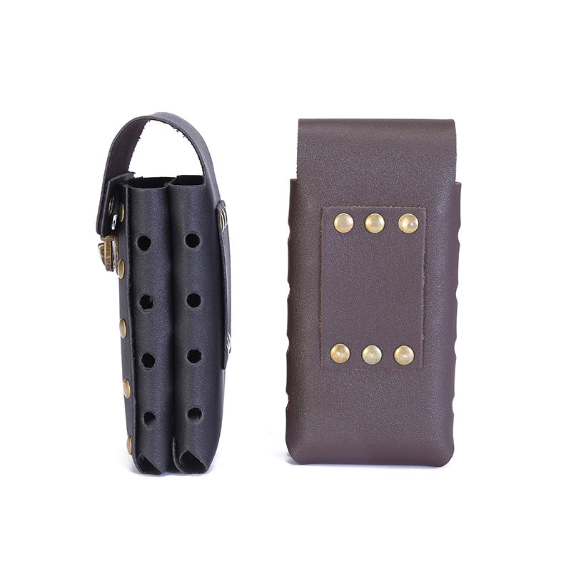 Men's Beautiful Vertical Mobile Fashion Rivet Men's Waist Packs