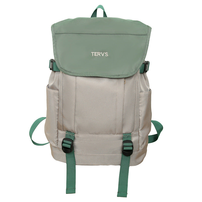 Men's Flip Large Capacity Contrast Color College Backpacks