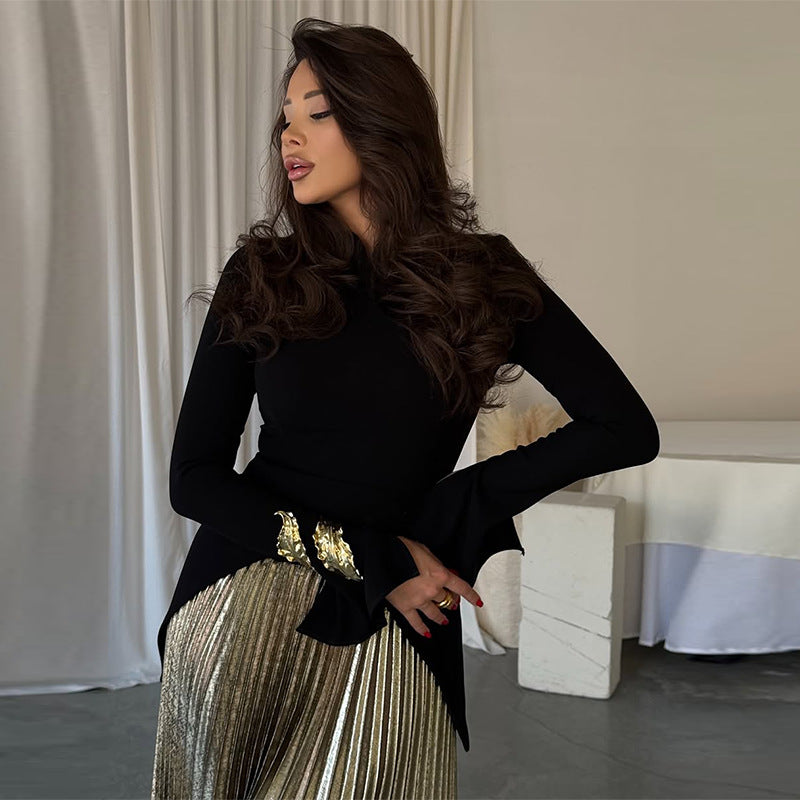Women's Creative Slim Waist Elegant Pleated Suits