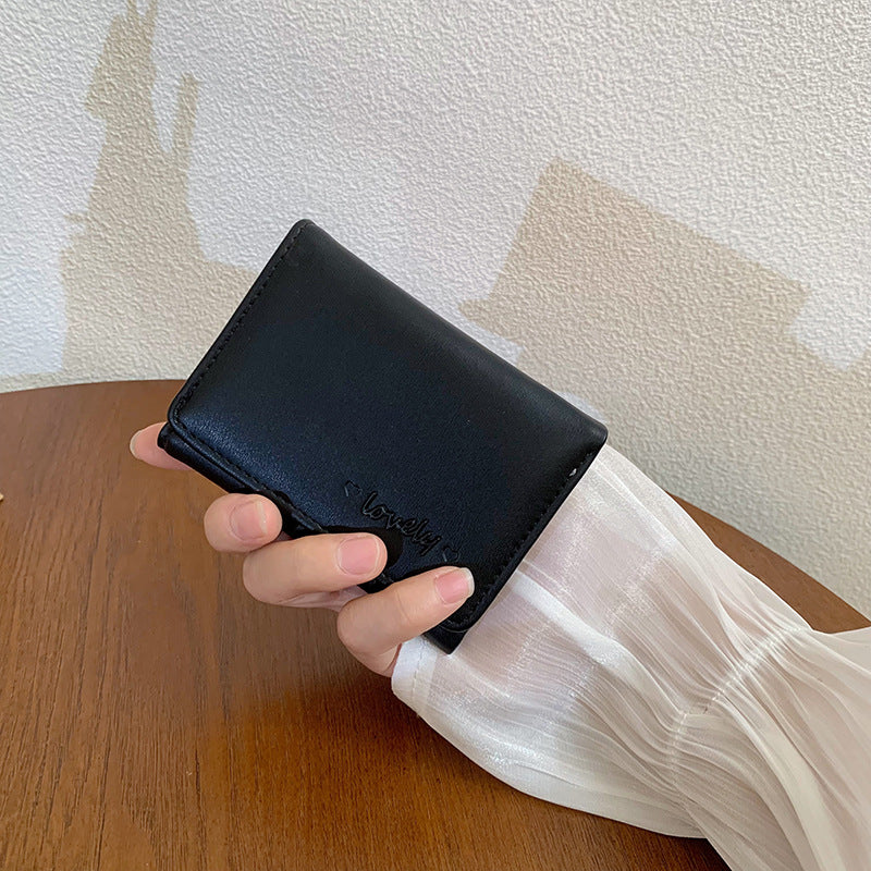 Women's Short Fresh Solid Color Cute Ladies Wallets