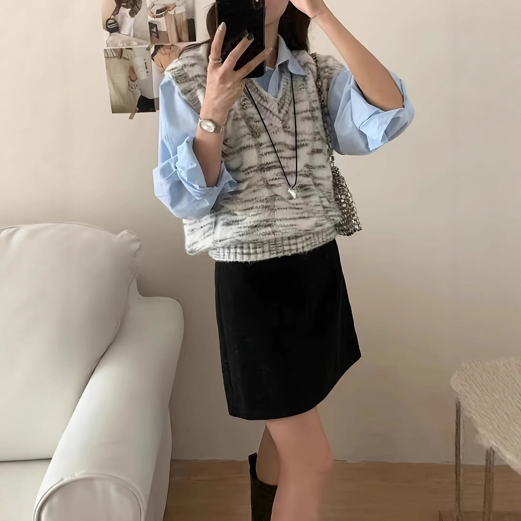 Durable Women's Style Colorful Wool Knitted Vests
