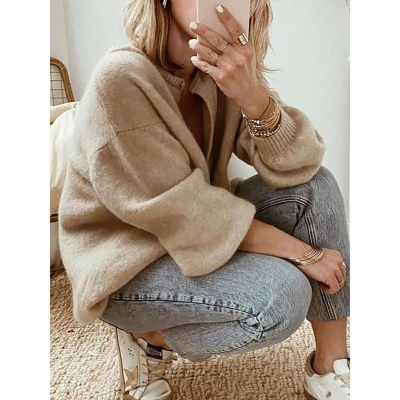 Women's Long Sleeve Knitted Lantern Clothes Knitwear