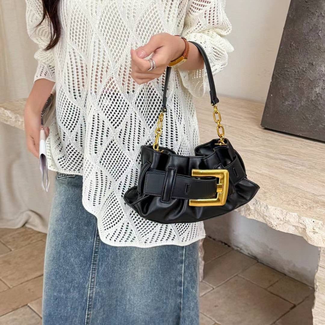 Women's Cloud Underarm High-grade Fashion Vintage Large Capacity Armpit Bags