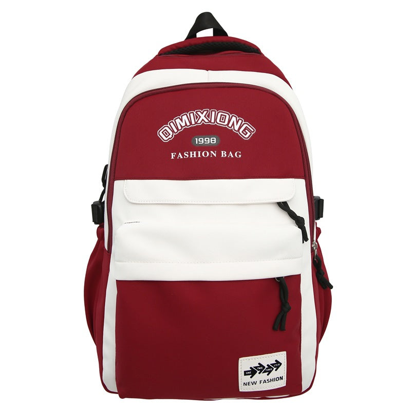 Capacity Boys Contrast Color Female Junior Middle School Students' Schoolbags