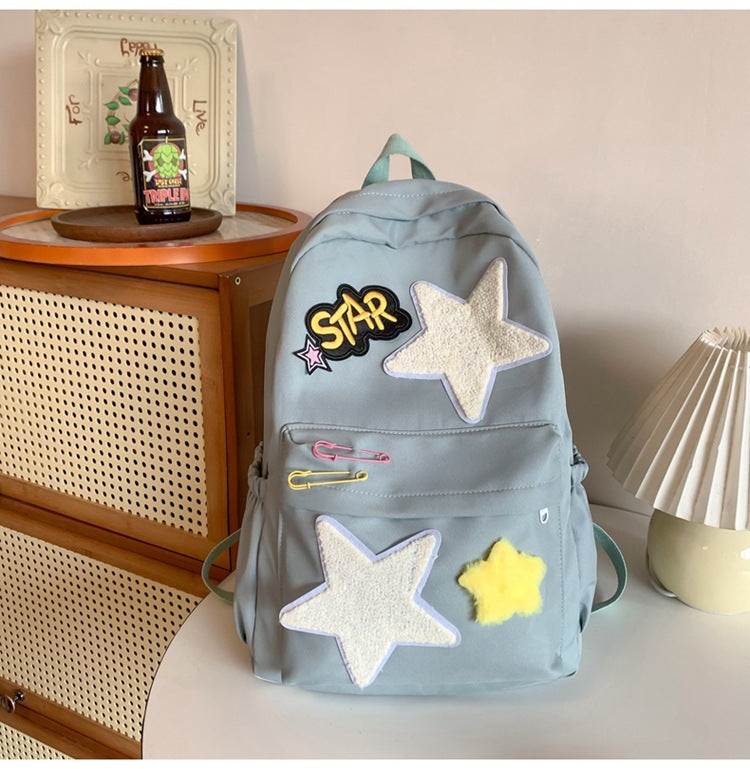 Female Sweet Milky Yellow Campus Contrast Color Cute Middle School Students' Schoolbags