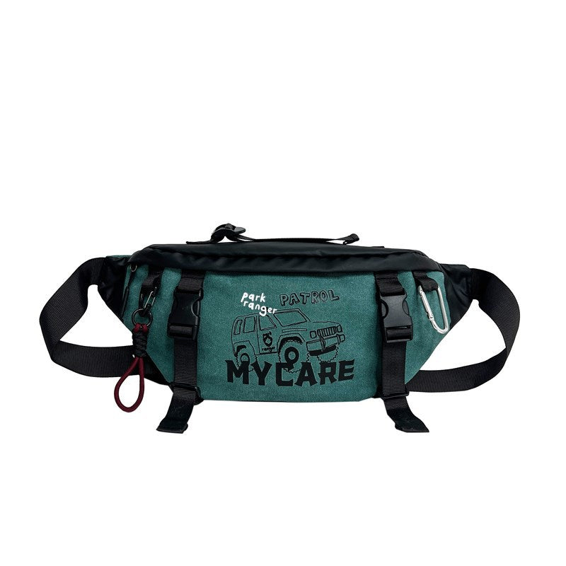 Men's Leisure Slanted Fashion Trendy Gadget Function Men's Chest Bags