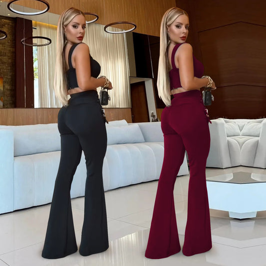 Women's Fashion Wear Sexy Casual Eyelet Button Suits