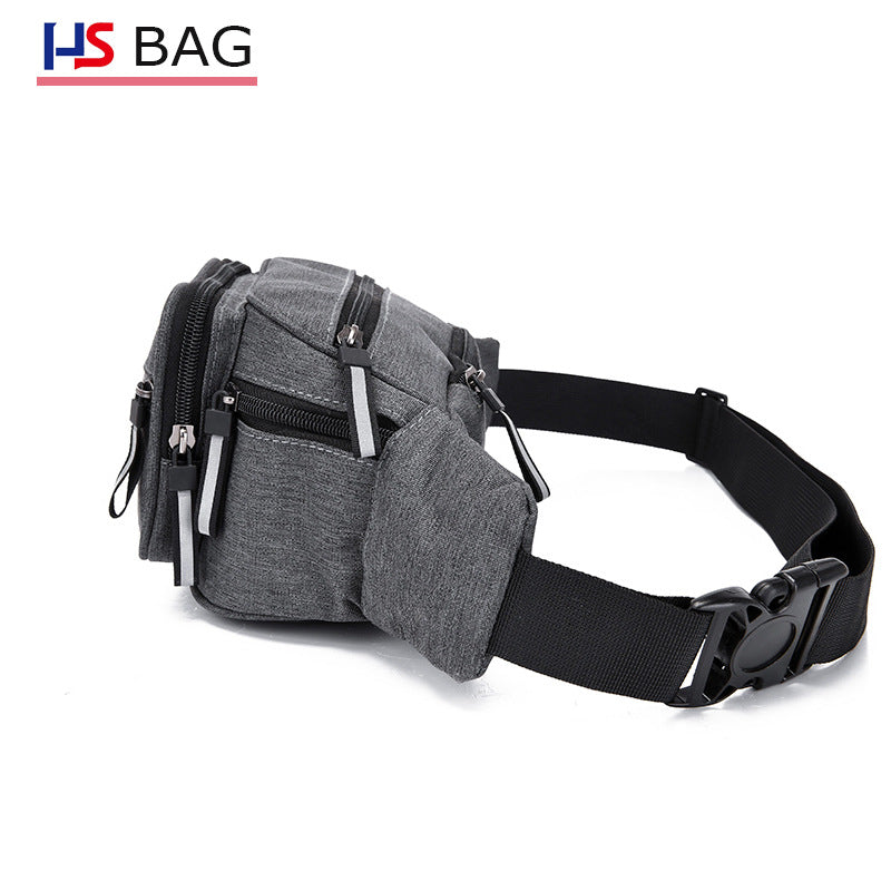 Korean Style Waterproof Oxford Cloth Stall Supermarket Large Men's Waist Packs