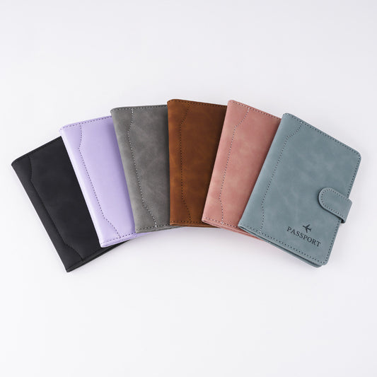 Passport Lightweight With Magnetic Snap Leather Id Package