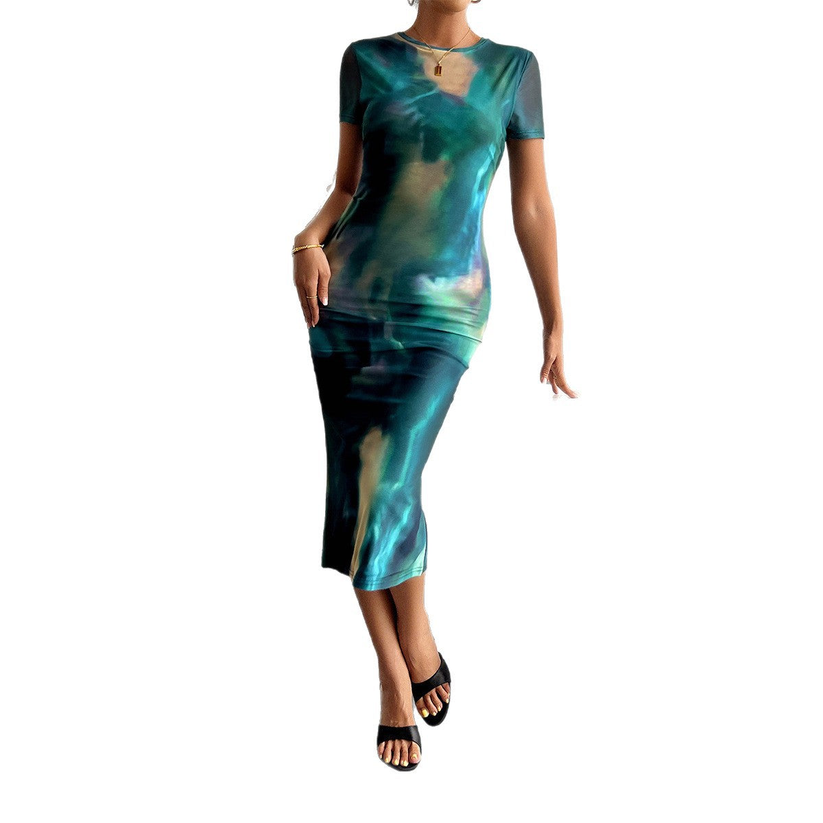 Popular Women's Elegant Style Drawstring High-grade Dress