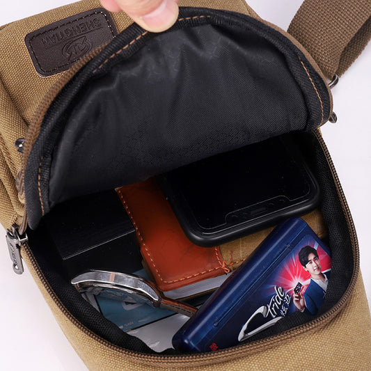 Men's Charming Versatile Canvas Trendy Fashion Men's Chest Bags