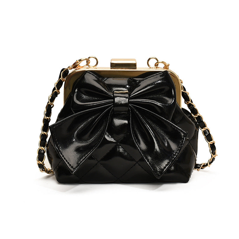Women's Popular Fashion Leisure Chain Cute Bow Shoulder Bags