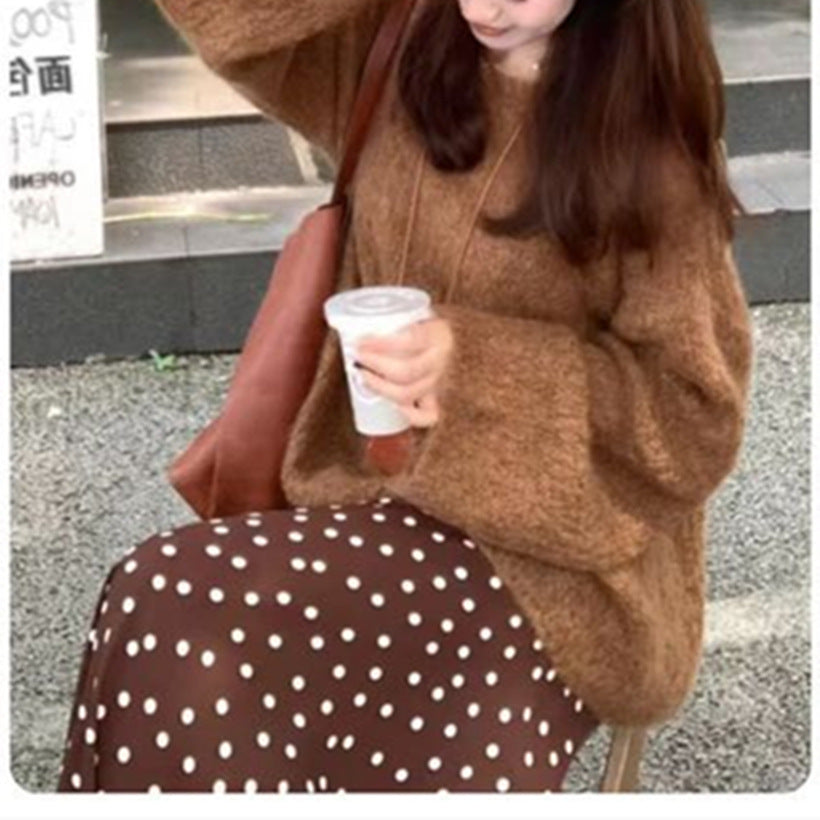 Women's High-grade Purple Pullover Milk Soft Glutinous Sweaters