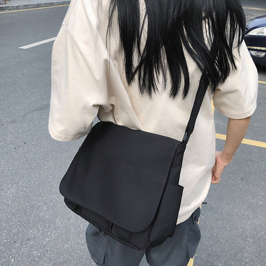 Men's Simple Canvas Large Capacity Difference Shoulder Bags