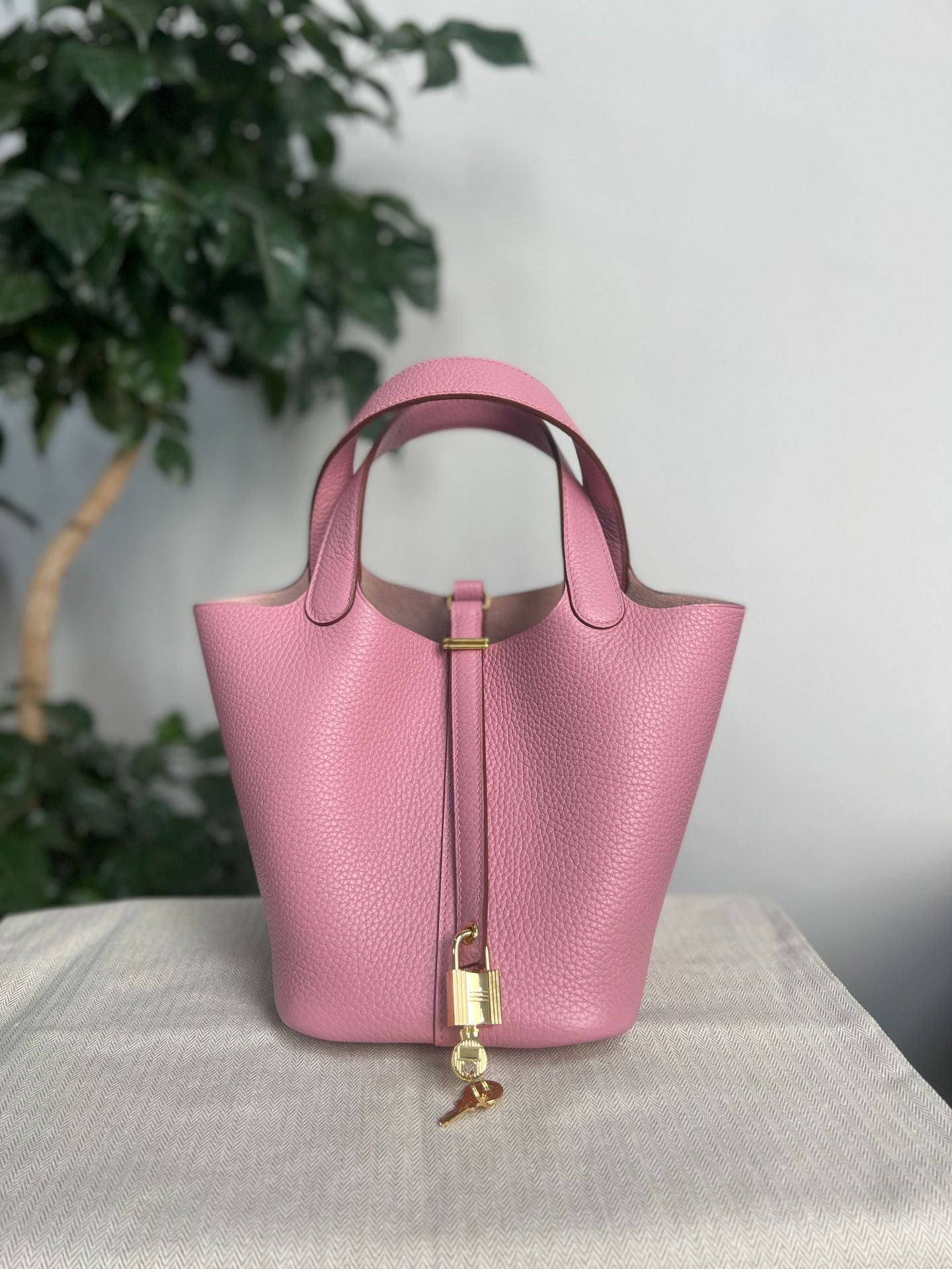 Wax Line All-steel Hardware Vegetable Basket Layer Cowhide Artisan Handbags