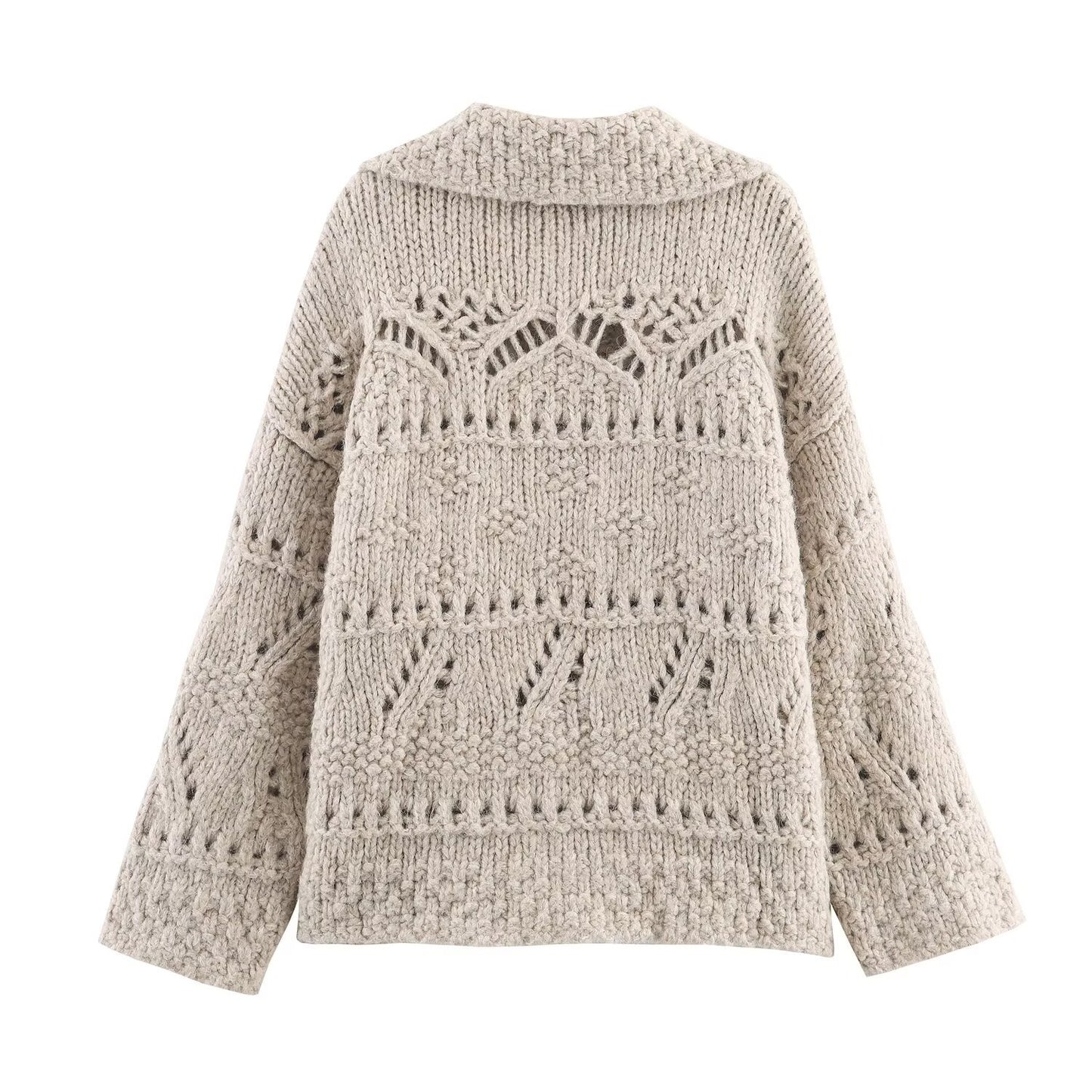 Women's Autumn Thick Needle Hollow Knitted Clothing