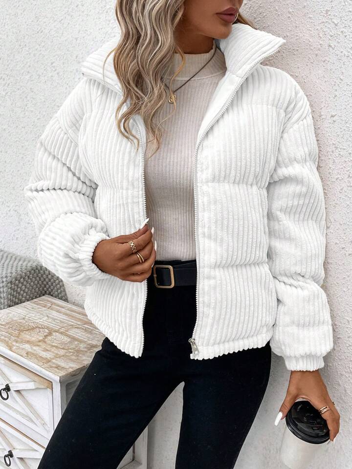Women's Stylish Corduroy Cotton Thickened Large Coats