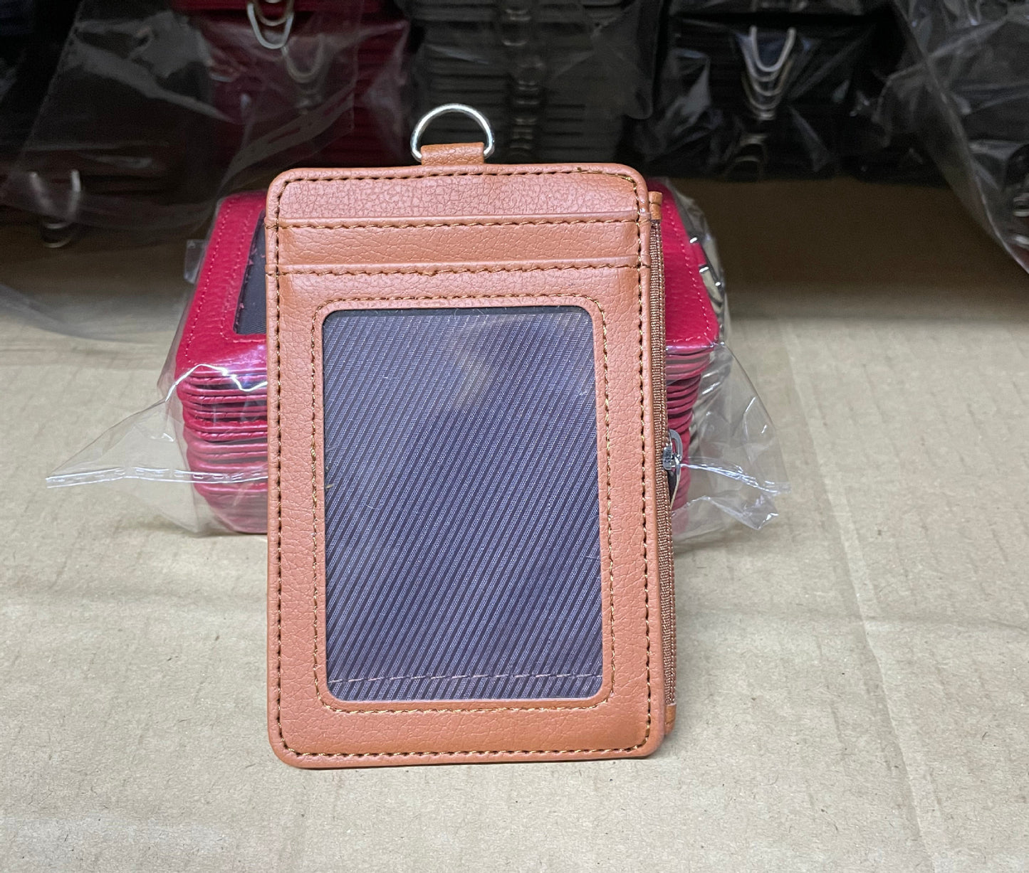 Customized Work Permit Cover With Lanyard Card Holder