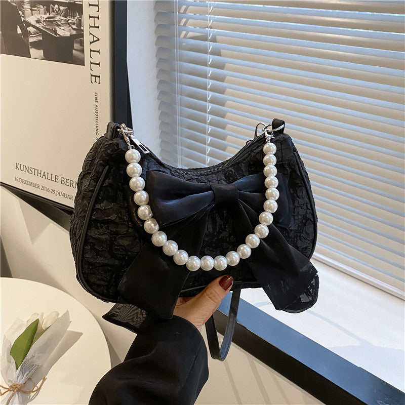 Women's Popular Niche Bow Summer Fashion Pearl Bags