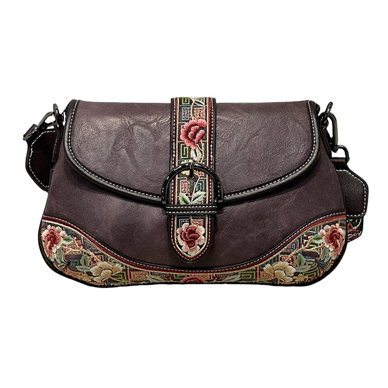 Women's Chinese Style Embroidery With Cheongsam Cotton Crossbody Bags