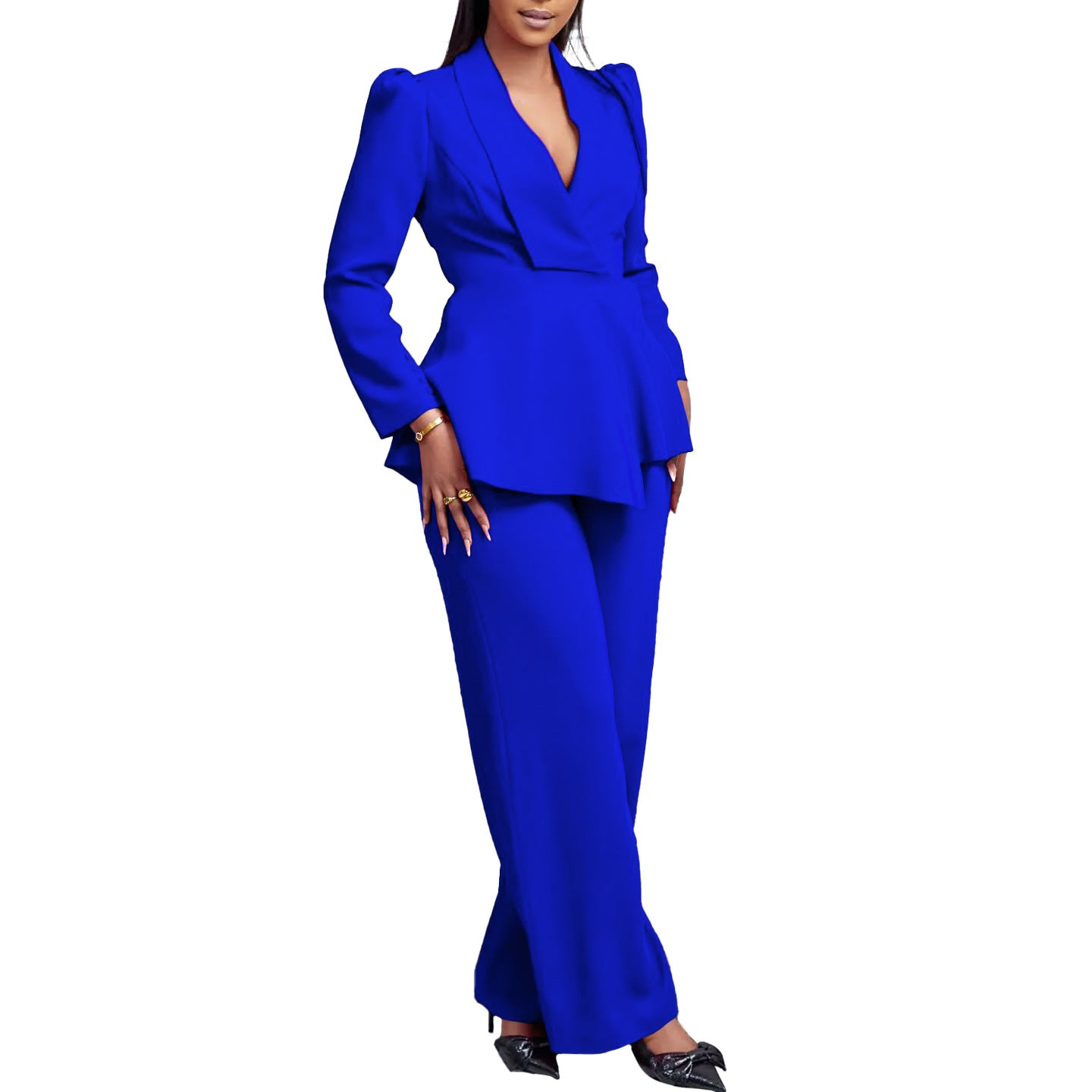 Women's Classic Fashionable Elegant Ruffled Long-sleeved Suits