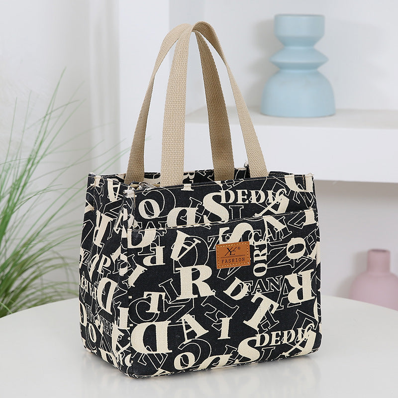 Women's Foil Insulation Lunch Canvas Fashion Box Handbags
