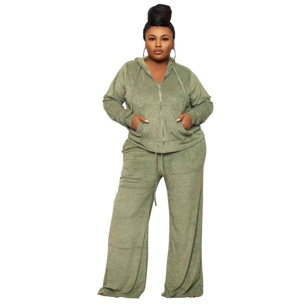 Women's Solid Color Casual High Waist Wide Leg Suits