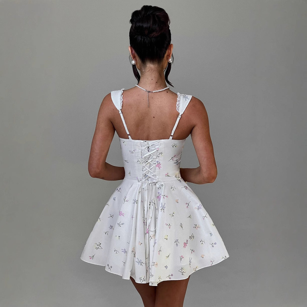 Women's Lace Stitching Hot Suspender Dress Slim Fit Dresses