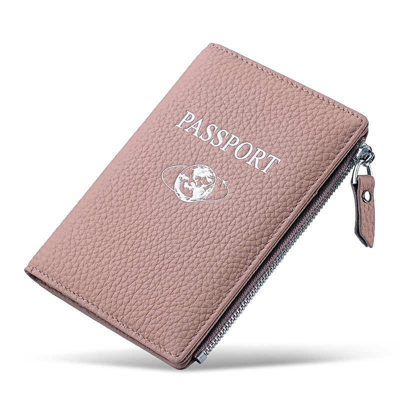 Passport First Layer Cowhide Document Abroad Bags