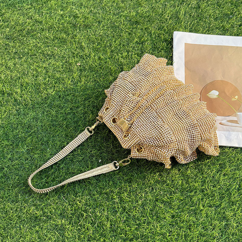 New Shiny Pleated High-grade Simple Graceful Handbags