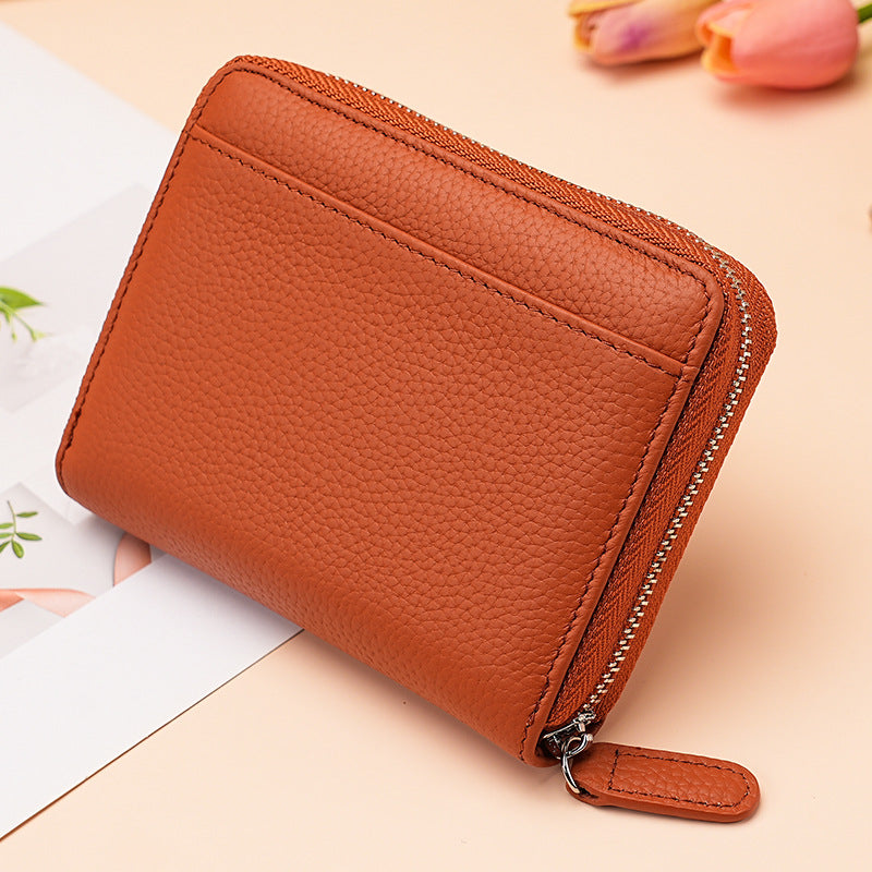 Women's & Men's & Stylish Versatile Genuine Leather Large Card Holder