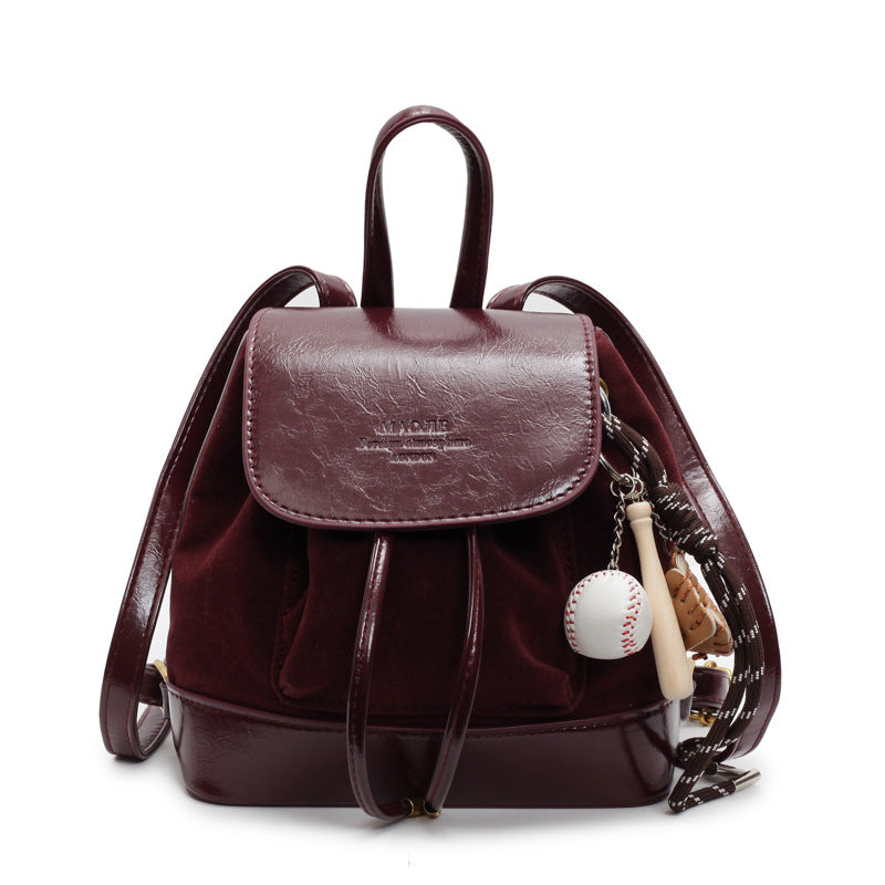Women's Fashion Retro Suede Versatile Exquisite Backpacks