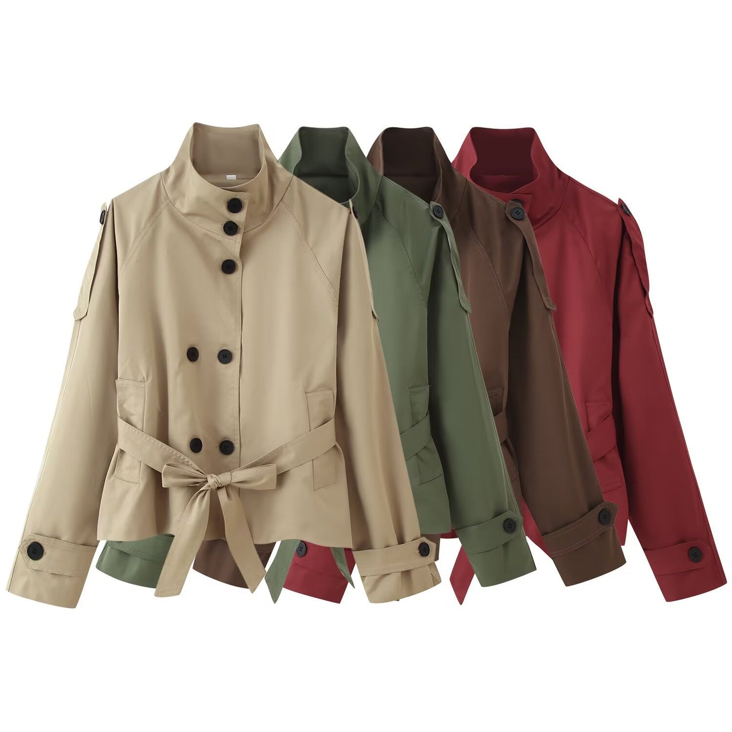 Women's Beautiful Fashion Casual Double-breasted Trench Coats
