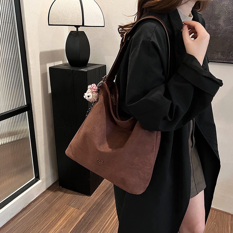 Women's Super Pop Simple Frosted Large Capacity Tote Bags