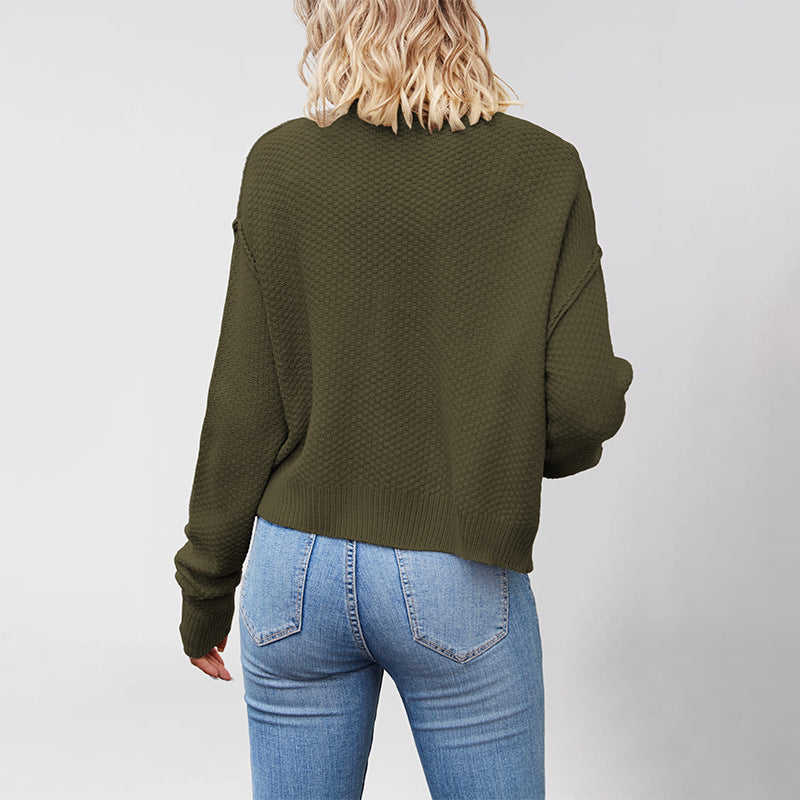 Women's Unique Knitted Single-row Button Commuter Sweaters