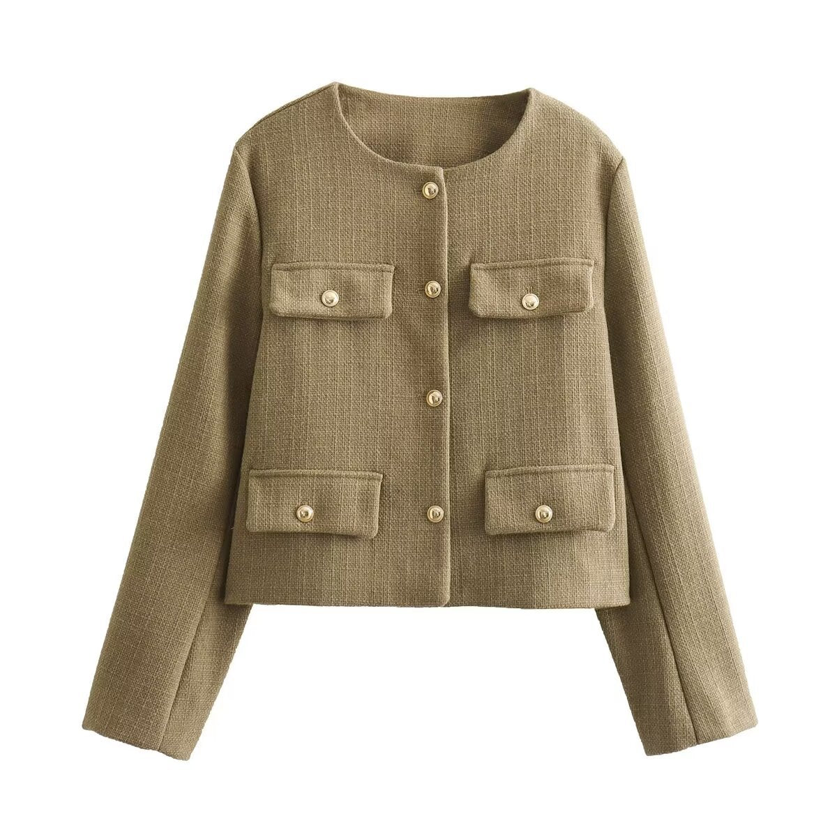 Women's Classic Style Fashion Button Decoration Coats